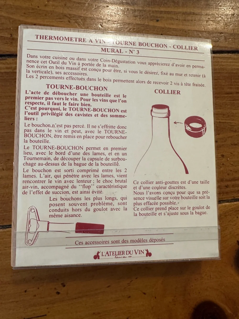 L’ATEIER DU VIN Accessory set with Corkscrew and Thermometer
